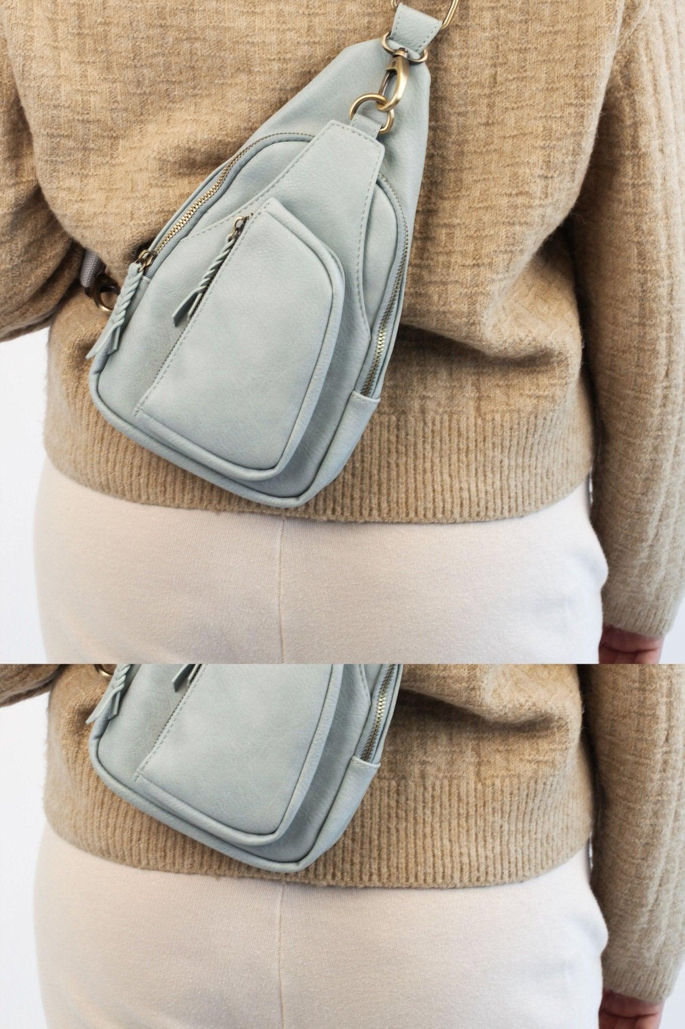 Miztique Sienna Soft Vegan Leather Convertible Backpack With Shoulder Strap  Blue