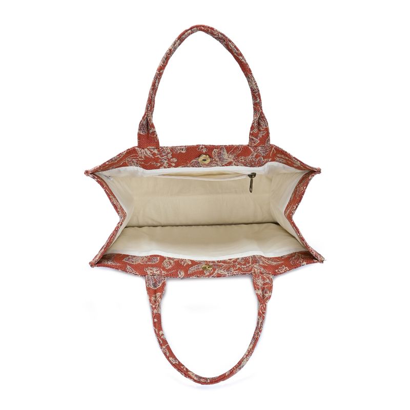 Isabella's Blossom Floral Jacquard Book Tote