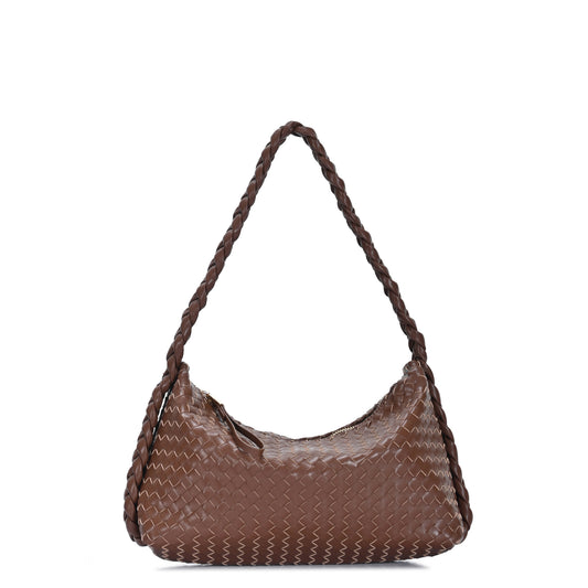 The Zaria Woven Shoulder Bag