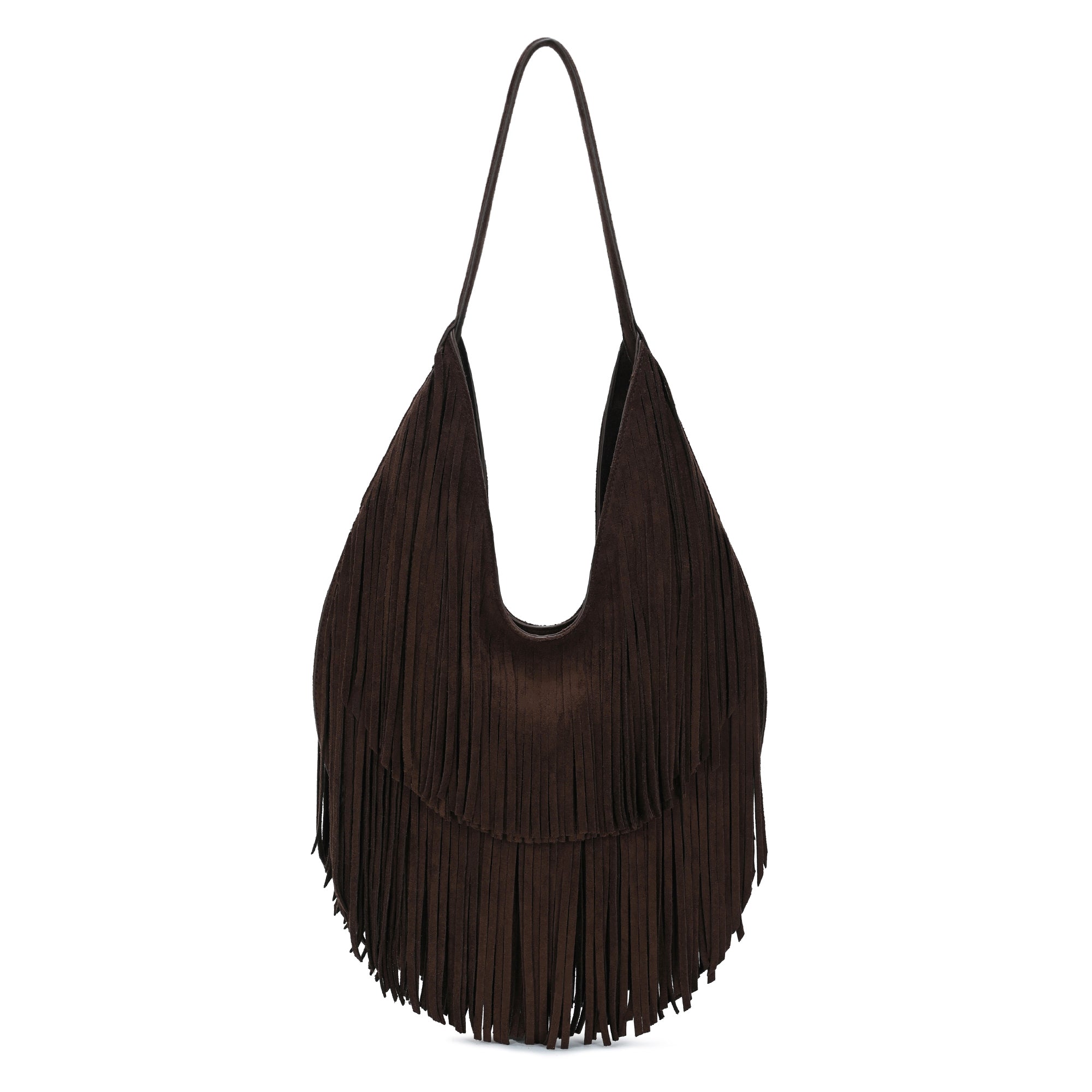 バッグ COMME des GARCONS Suede Fringe Hobo Bag The Dakota Fringe Hobo Bag | Faux Suede Fringe Bag | by Antik