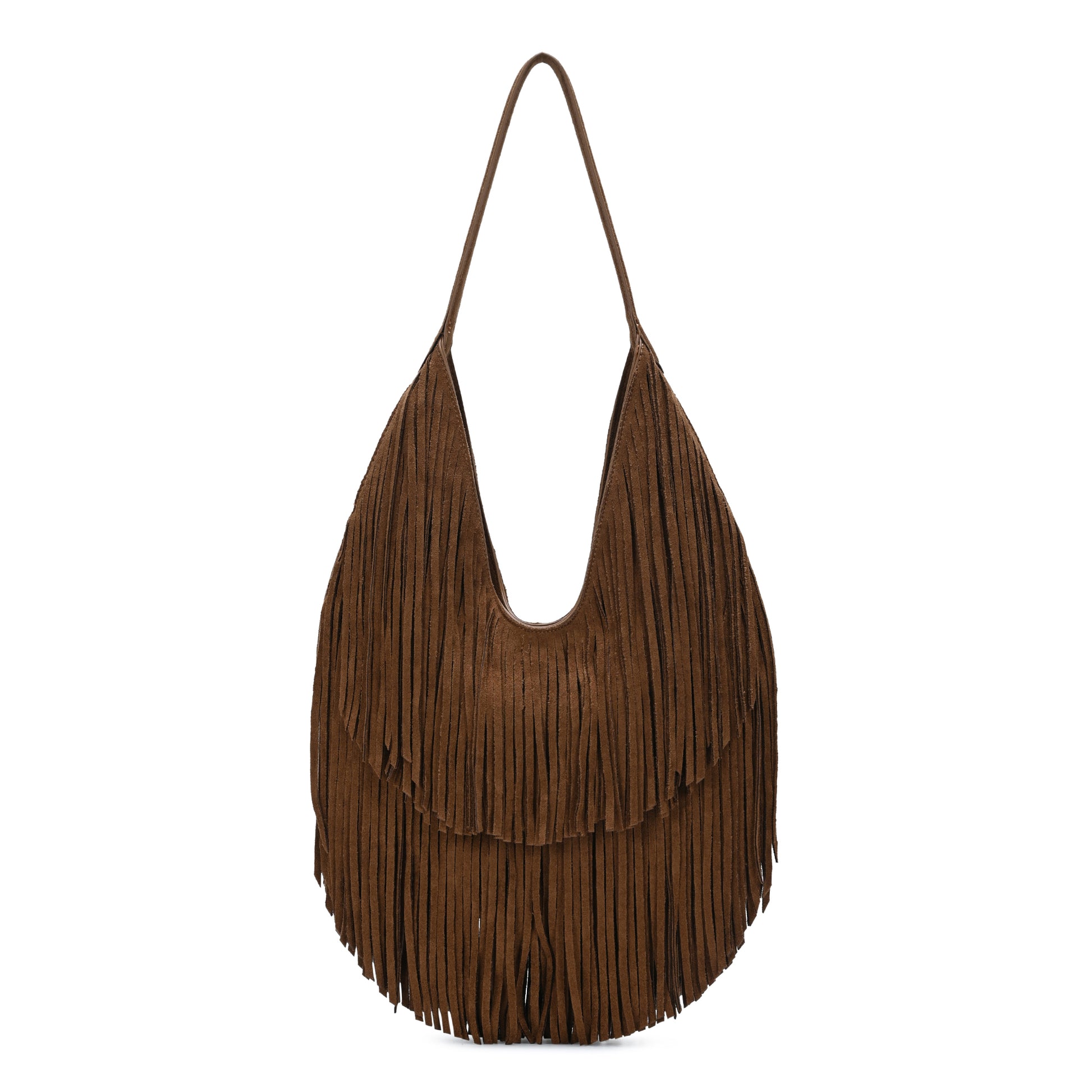 The Dakota Fringe Hobo Bag | Faux Suede Fringe Bag