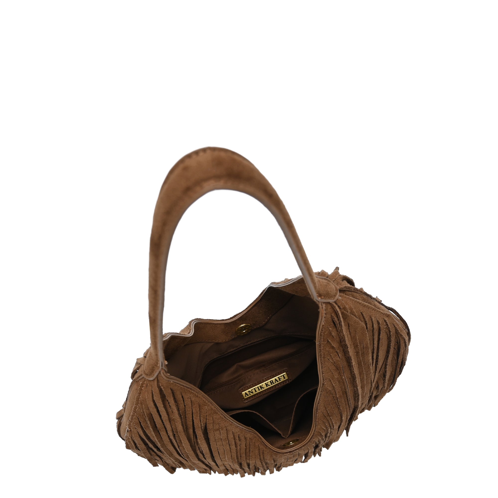 The Dakota Fringe Hobo Bag | Faux Suede Fringe Bag | by Antik