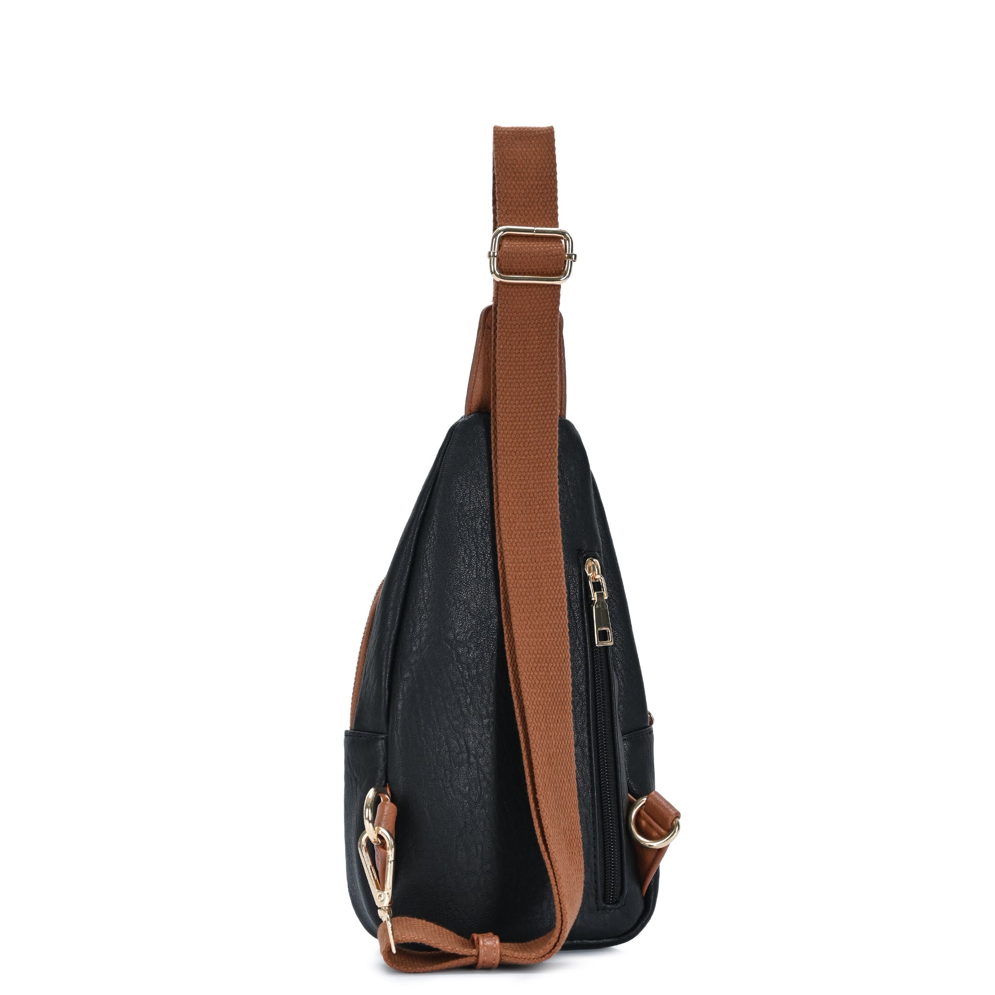 The June Multi Zip Sling | Distressed Vegan Leather Sling