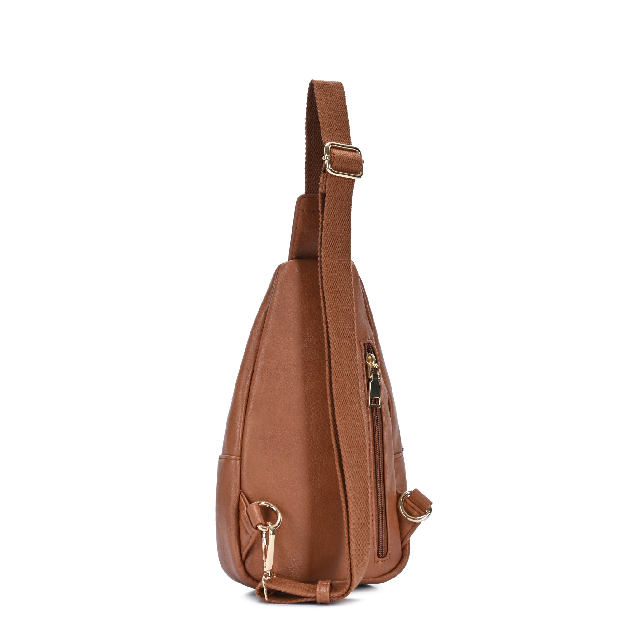 The June Multi Zip Sling | Distressed Vegan Leather Sling