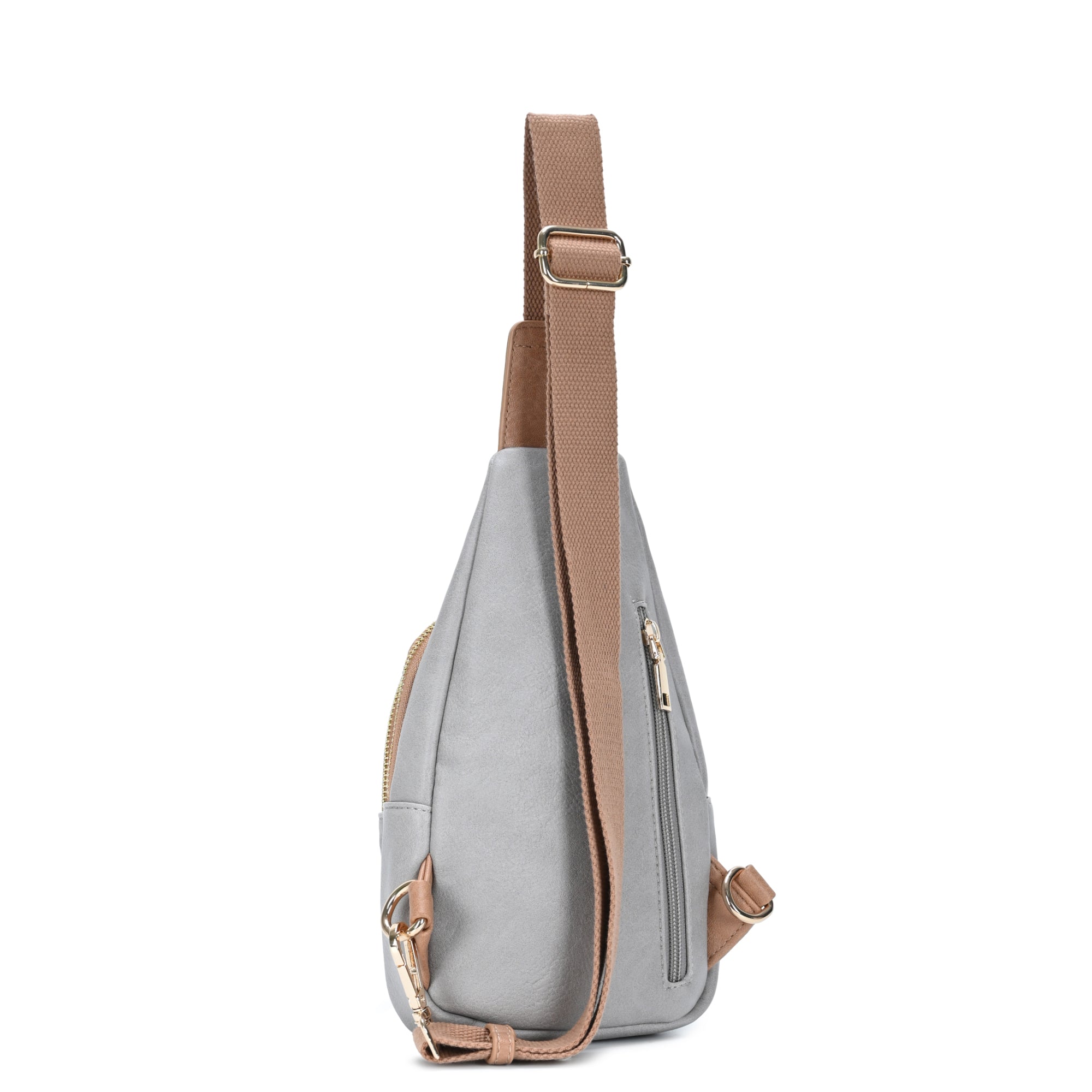 The June Multi Zip Sling | Distressed Vegan Leather Sling