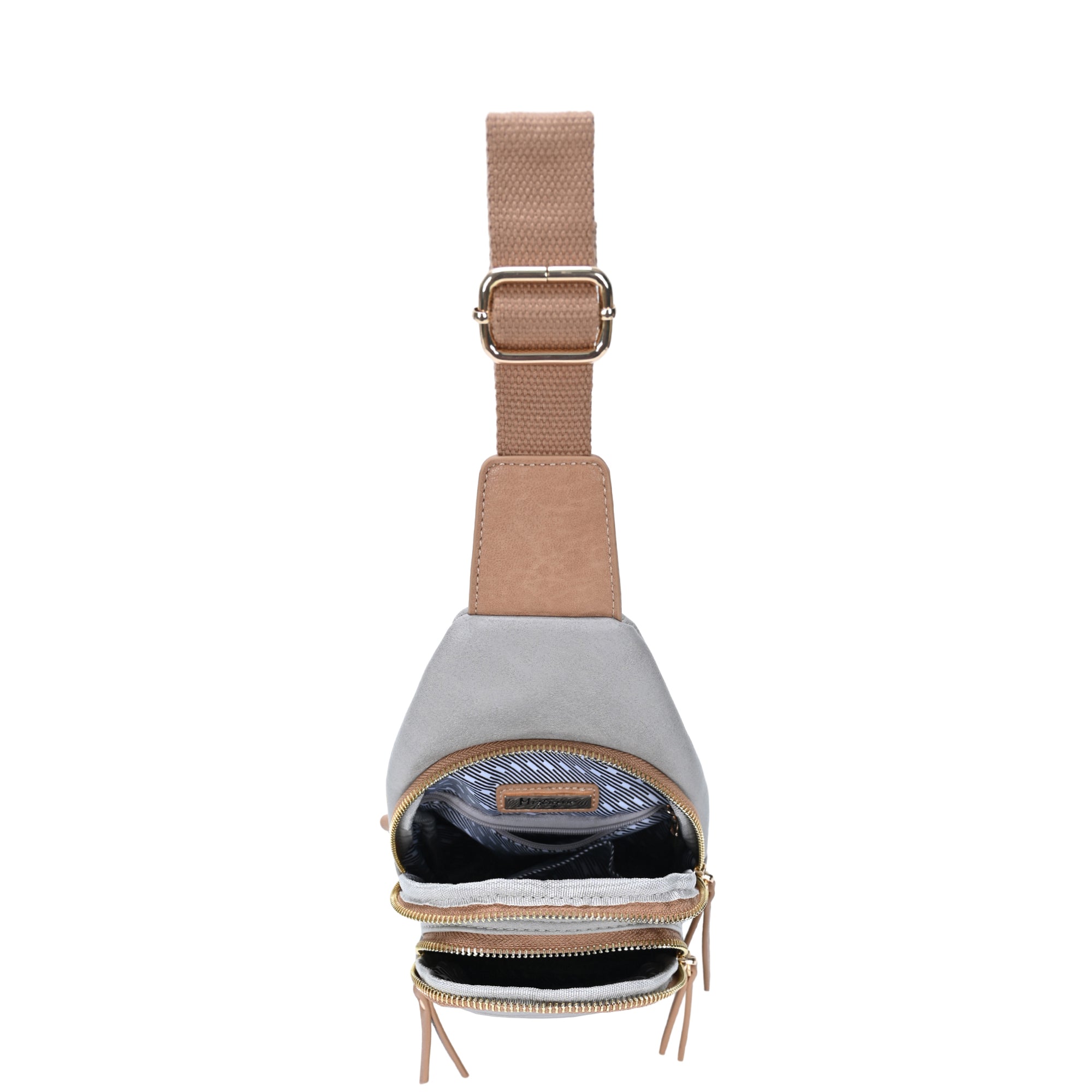 The June Multi Zip Sling | Distressed Vegan Leather Sling