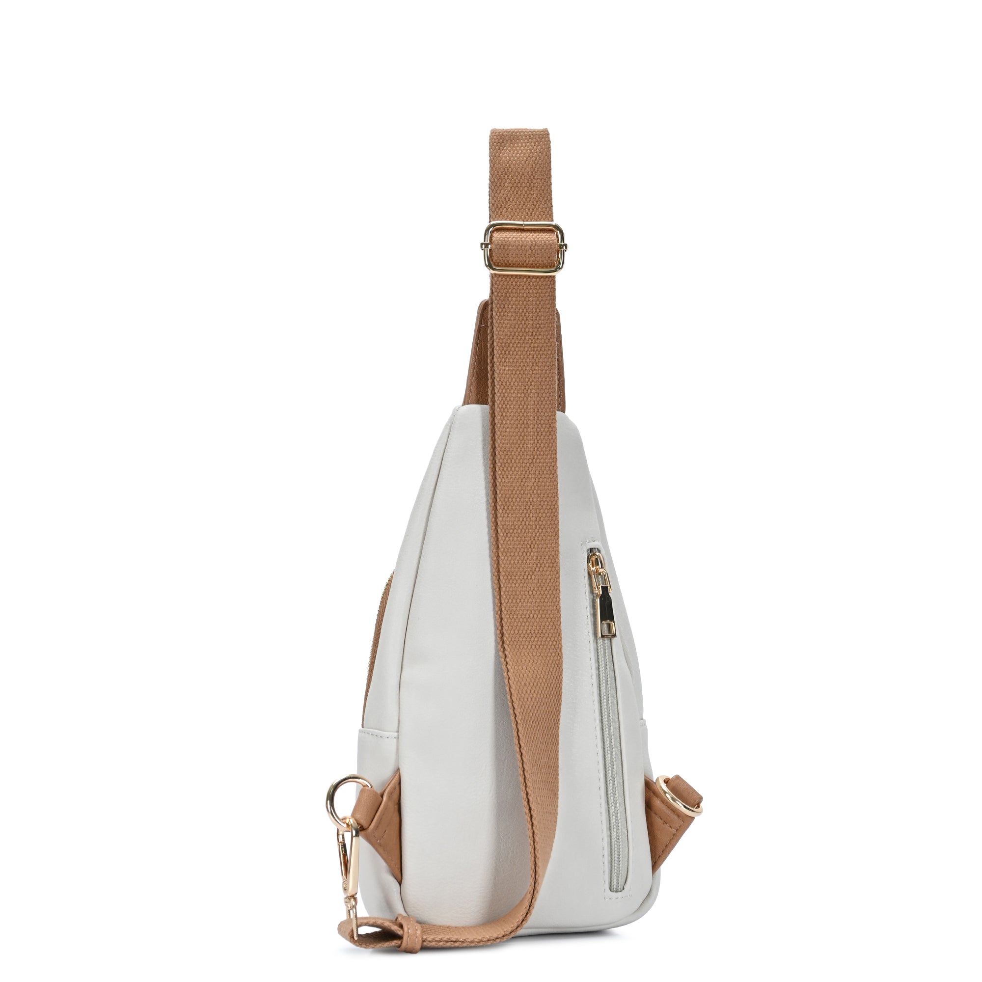 The June Multi Zip Sling | Distressed Vegan Leather Sling