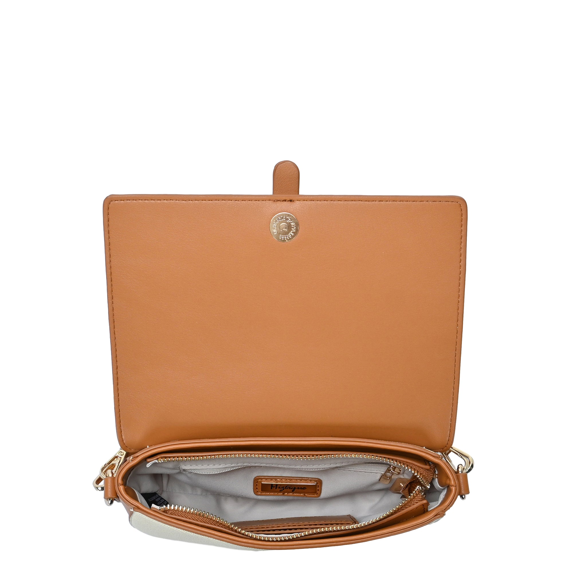 【美品】mame pvc bag / brown MZ Wallace Copper Metallic Lacquer Small Metro Camera Crossbody
