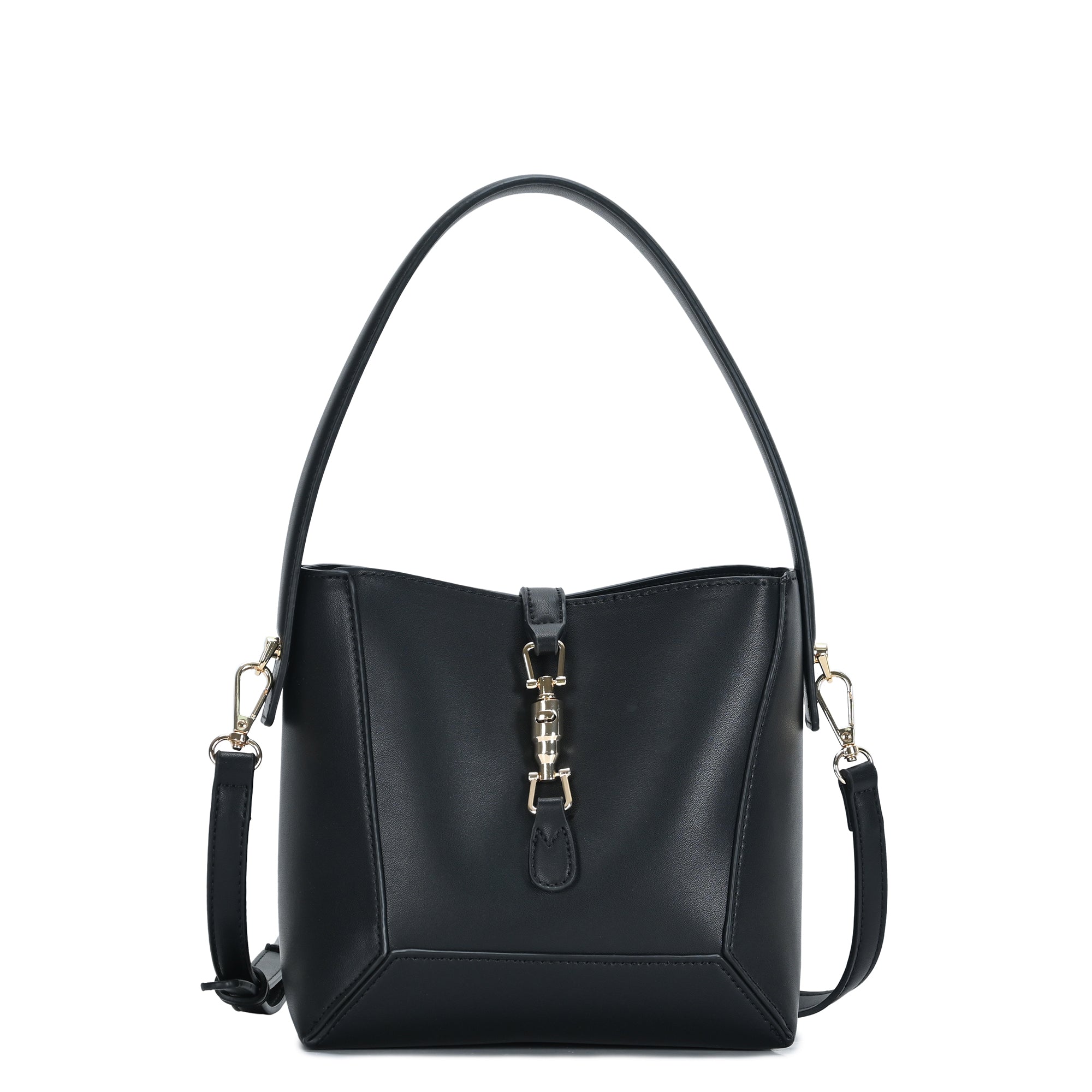 The Jade 2-in-1 Crossbody | Vegan Leather Bucket Bag | by Madison