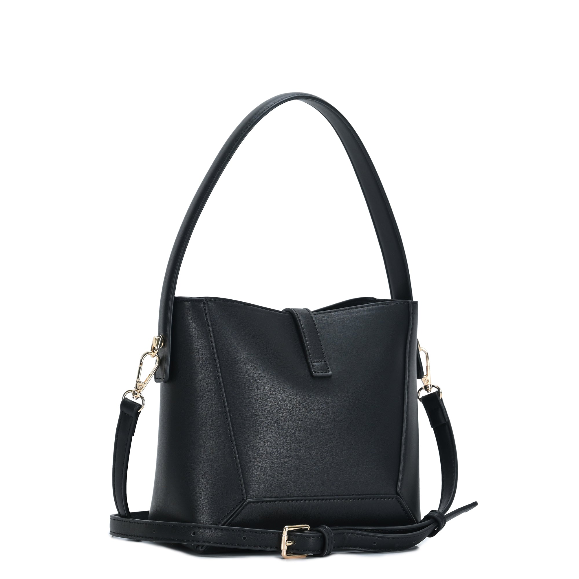 The Jade 2-in-1 Crossbody | Vegan Leather Bucket Bag | by Madison