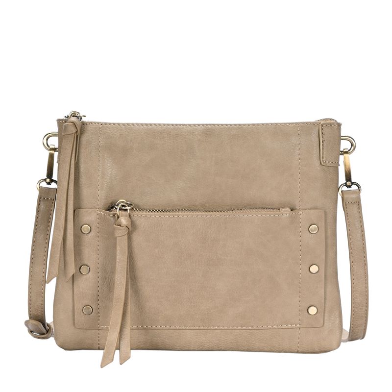 Savannah Crossbody Bag – Distressed Vegan Leather & Antique