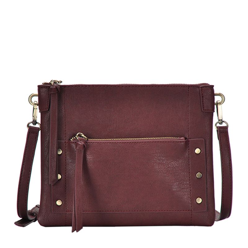 Savannah Crossbody Bag – Distressed Vegan Leather & Antique