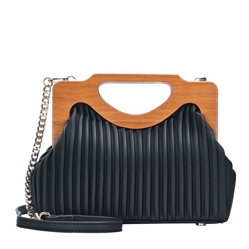 Coraline Wood frame Clutch