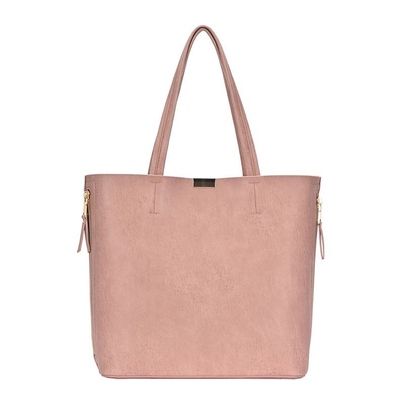 The Scarlett Tote | Vegan Leather Tote Bag with Removable Pouch