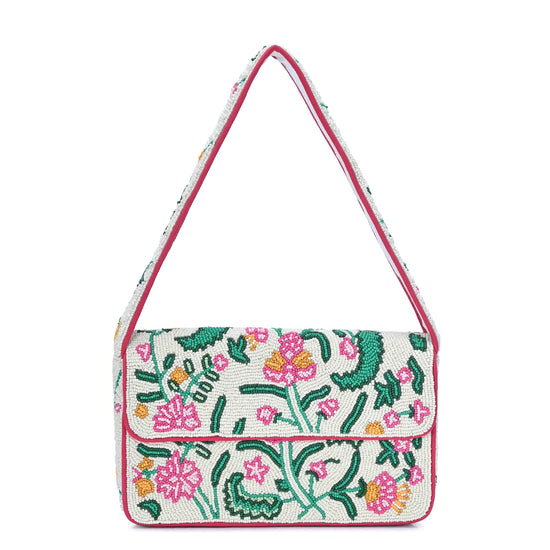 Anaya Beaded Snap Shoulder Bag - MMS Brands