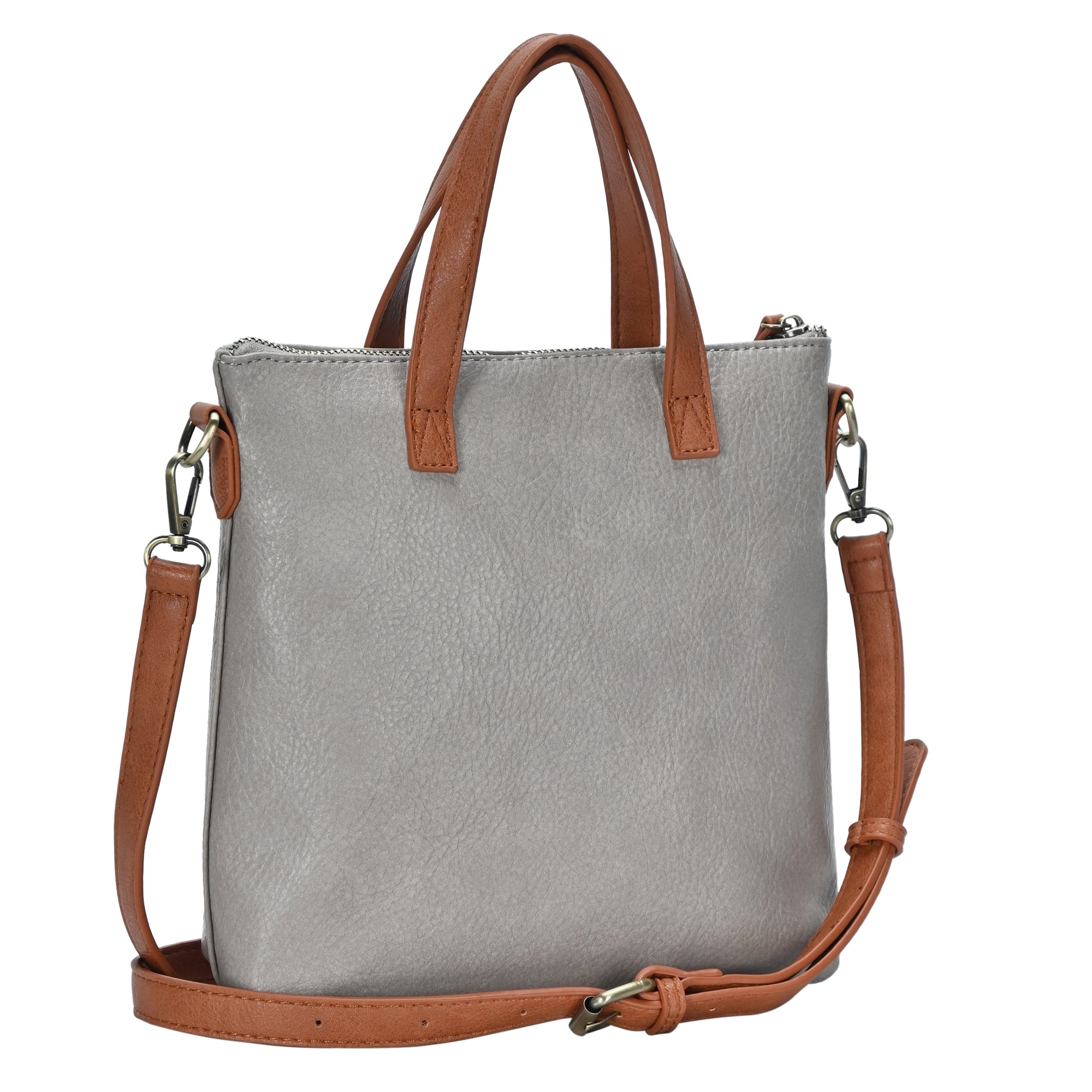 Bree Crossbody – Vegan Leather Bag with Contrast Trim & Brass
