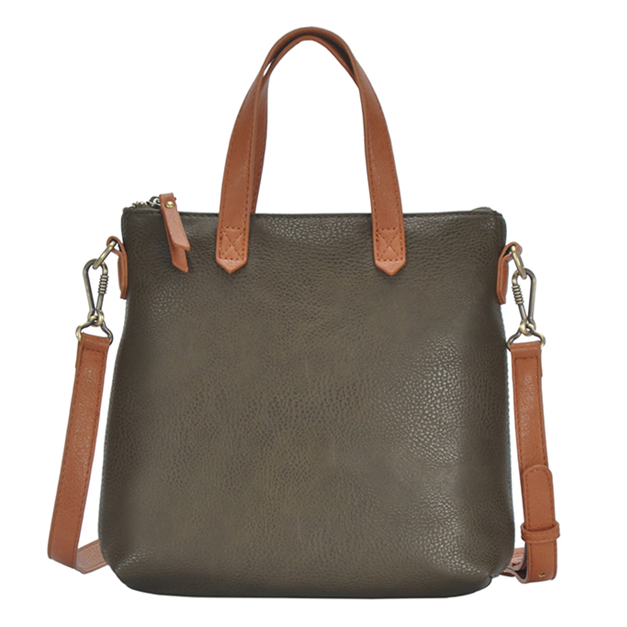 Bree Crossbody – Vegan Leather Bag with Contrast Trim & Brass
