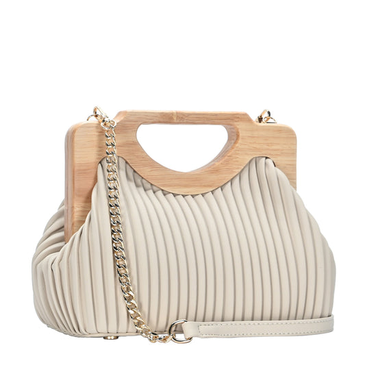 Coraline Wood frame Clutch - MMS Brands