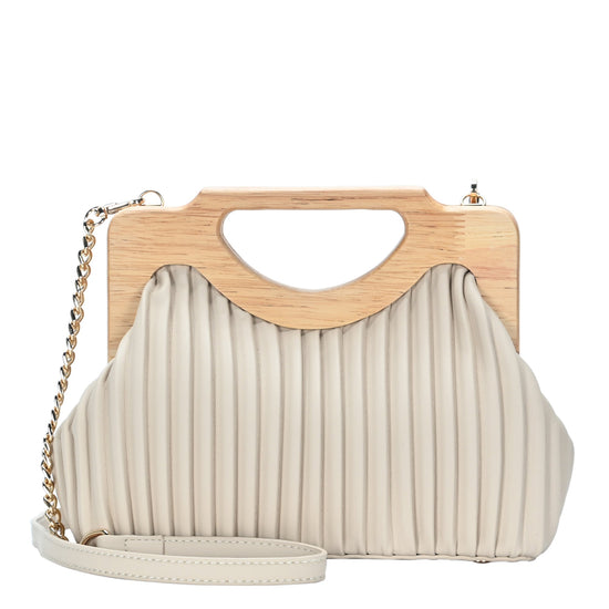 Coraline Wood frame Clutch - MMS Brands