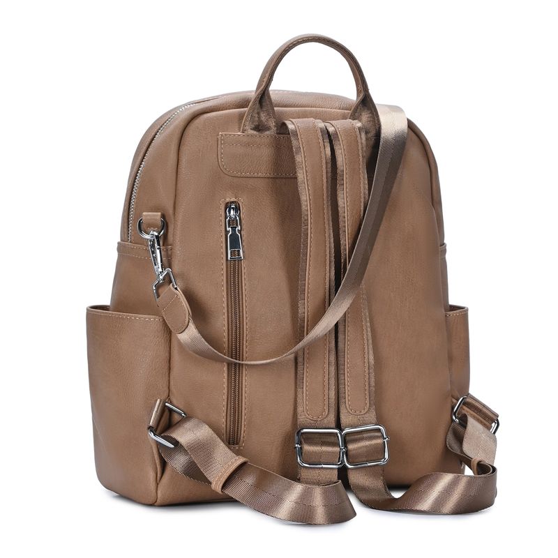 california faux leather backpack antik kraft The Willa | Vegan Backpack Keep your necessary items close with exterior zip and slip pockets and store your tablet securely in the padded sleeve Antik Kraft Tan Convertible Backpack