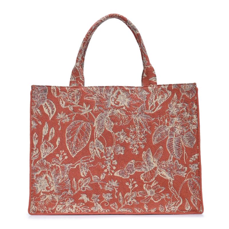 Isabella's Blossom Floral Jacquard Book Tote