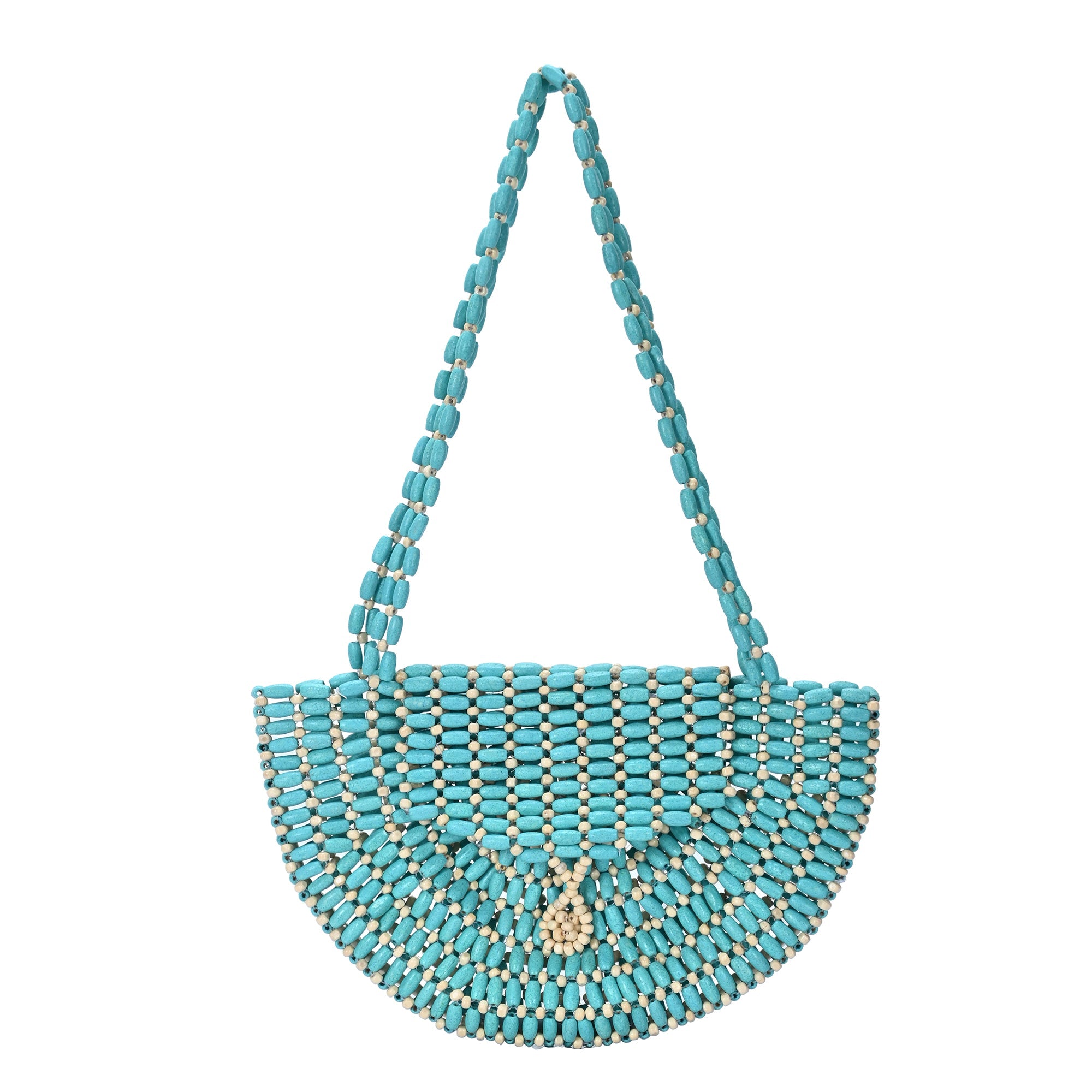 The Luna Beaded Bag | Wooden Bead Shoulder Bag | by Antik Kraft