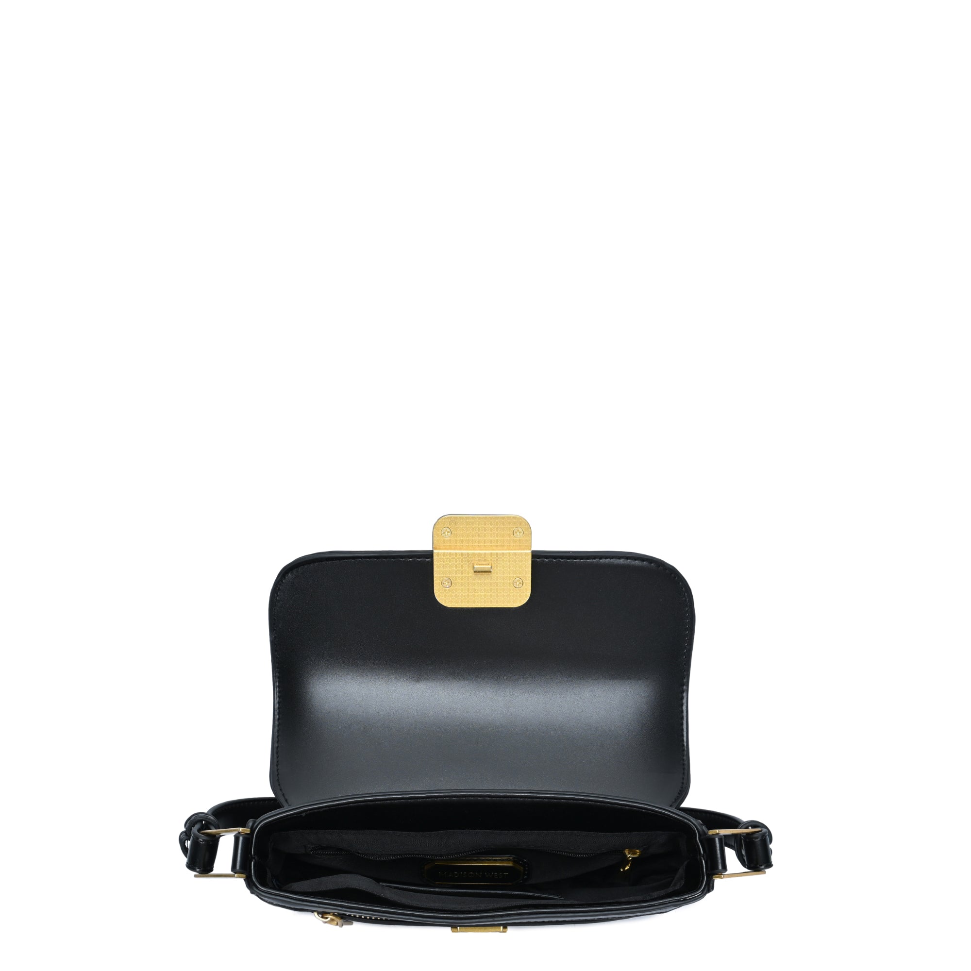 ショルダーバッグ・ポシェット LEATHERSHOULDER BAG WITH LOGO HUGO - Faux-leather shoulder bag with logo strap - Black