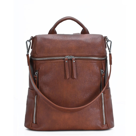 Sienna Utilitarian Shoulder Backpack Purse - MMS Brands