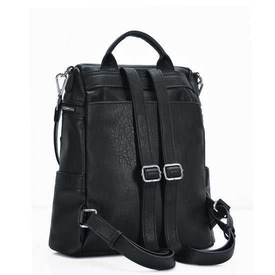 Sienna Utilitarian Shoulder Backpack Purse - MMS Brands