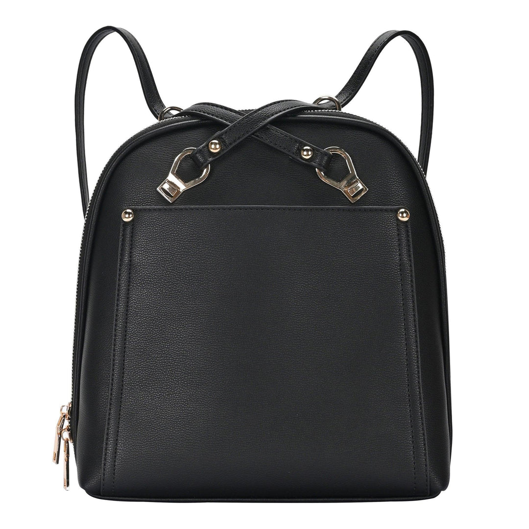 Miztique Vegan Leather Shoulder Satchel Handbag Purse - Gray