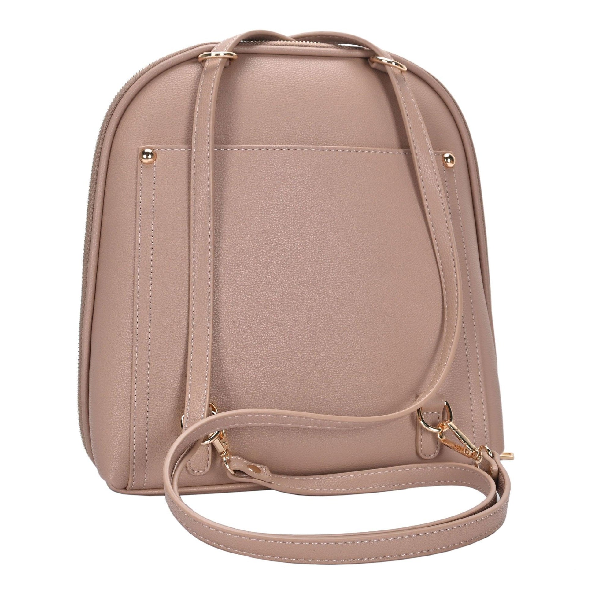 blush leather backpack women Convertible Vegan Leather Backpack Purse for Women
