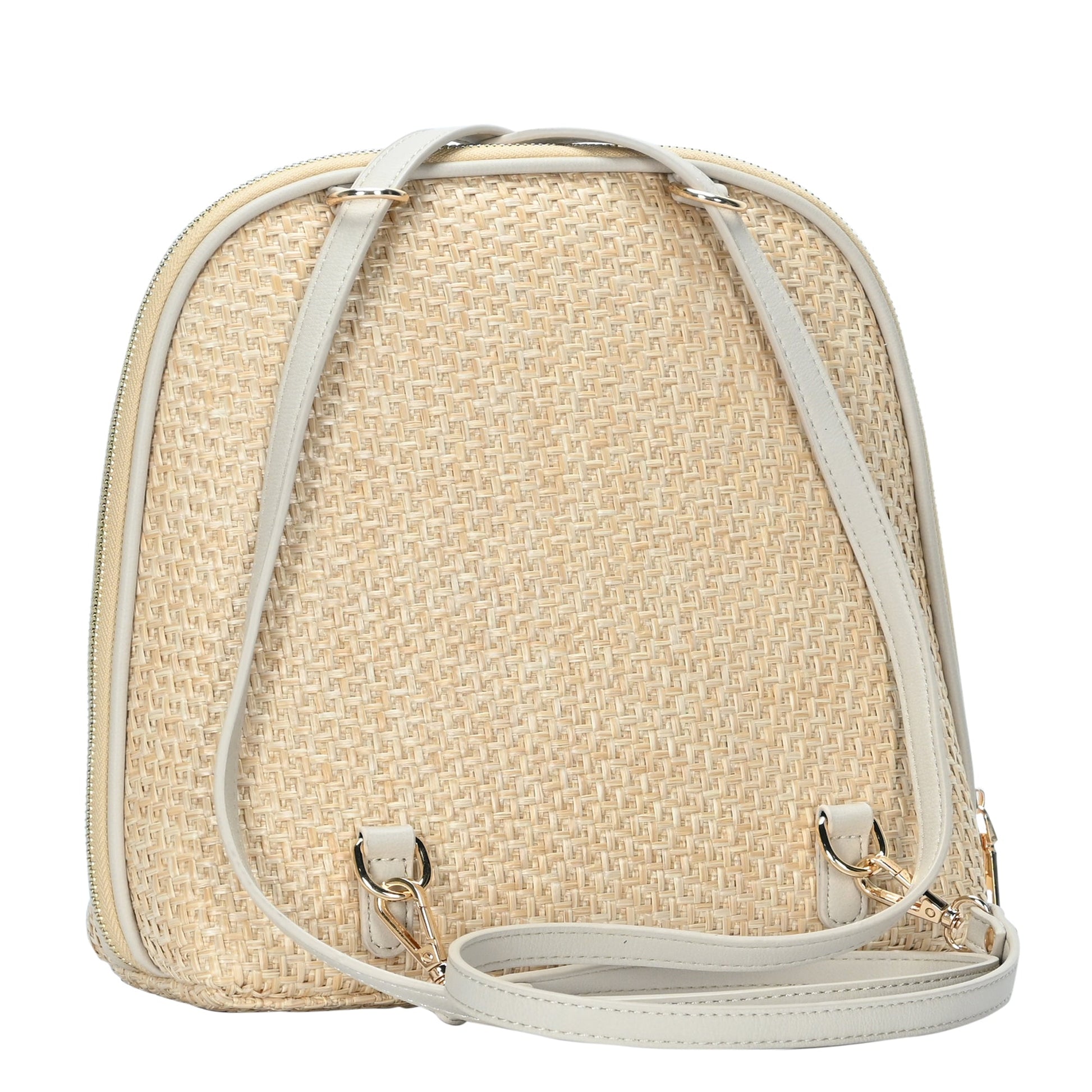 f21 mini backpack Daisy Bamboo Straw Convertible Backpack