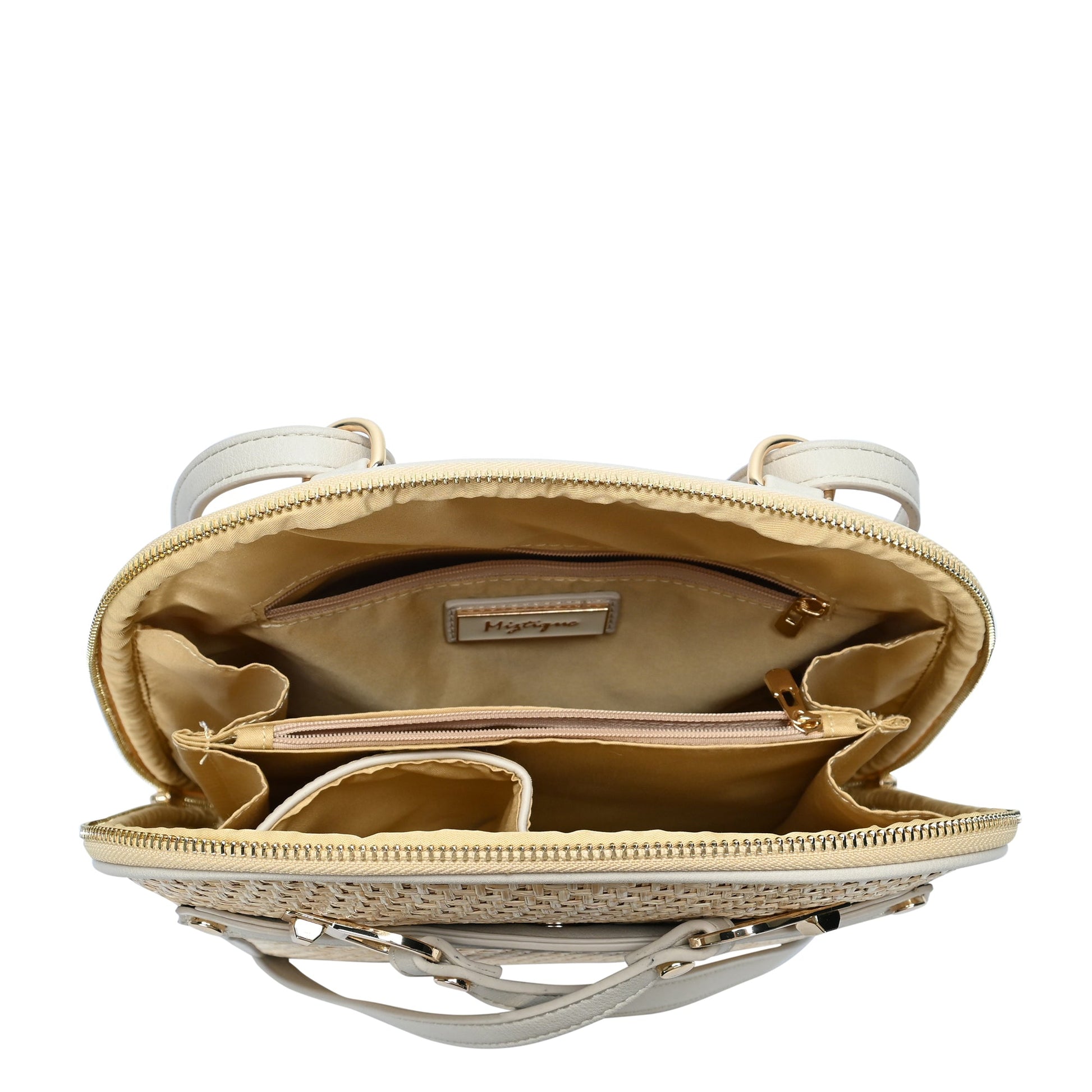 dasein mini convertable backpack Daisy Bamboo Straw Convertible Backpack