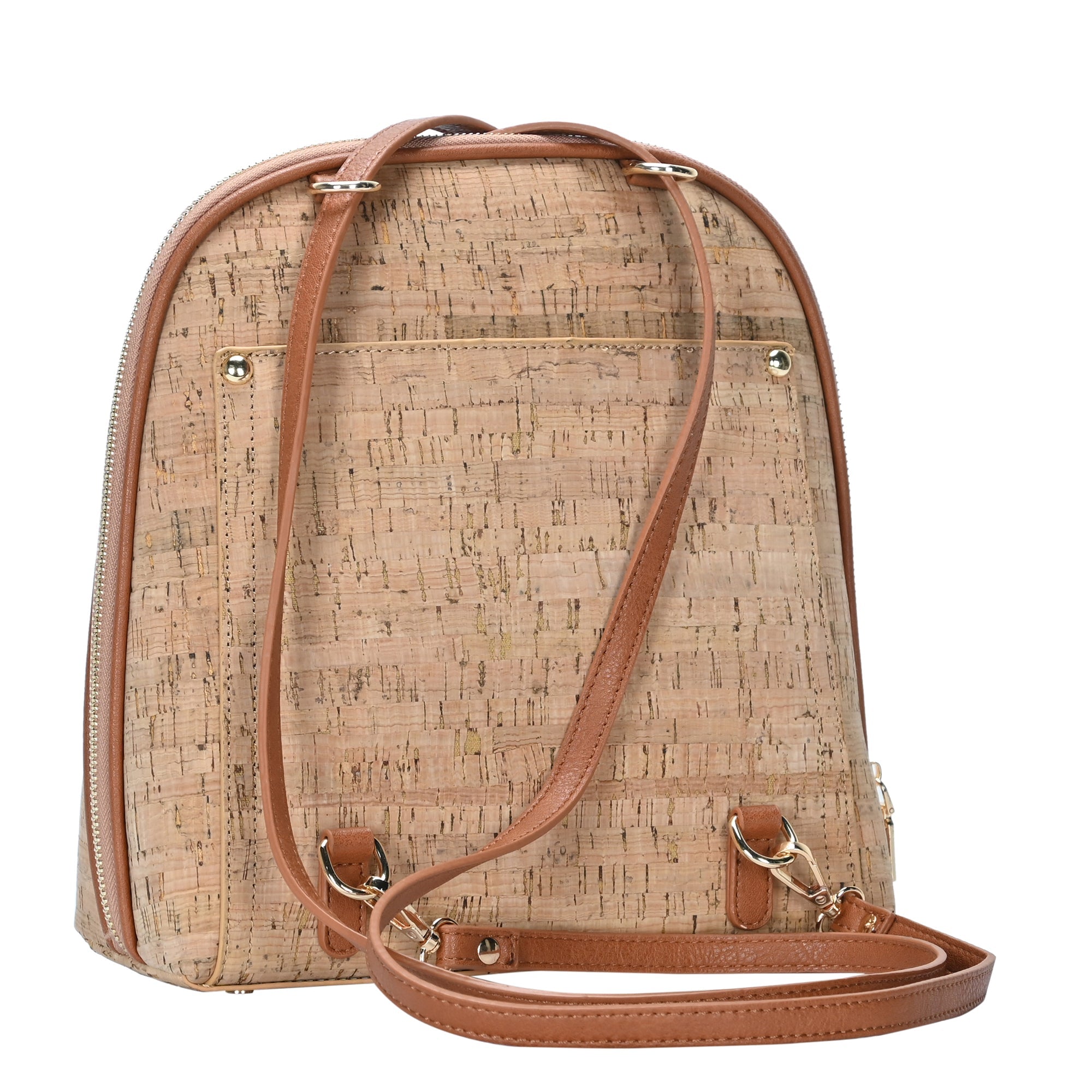 Cork Bags - Cork Vegan Backpack with a Flap cover and Front Zip | Montado.pt