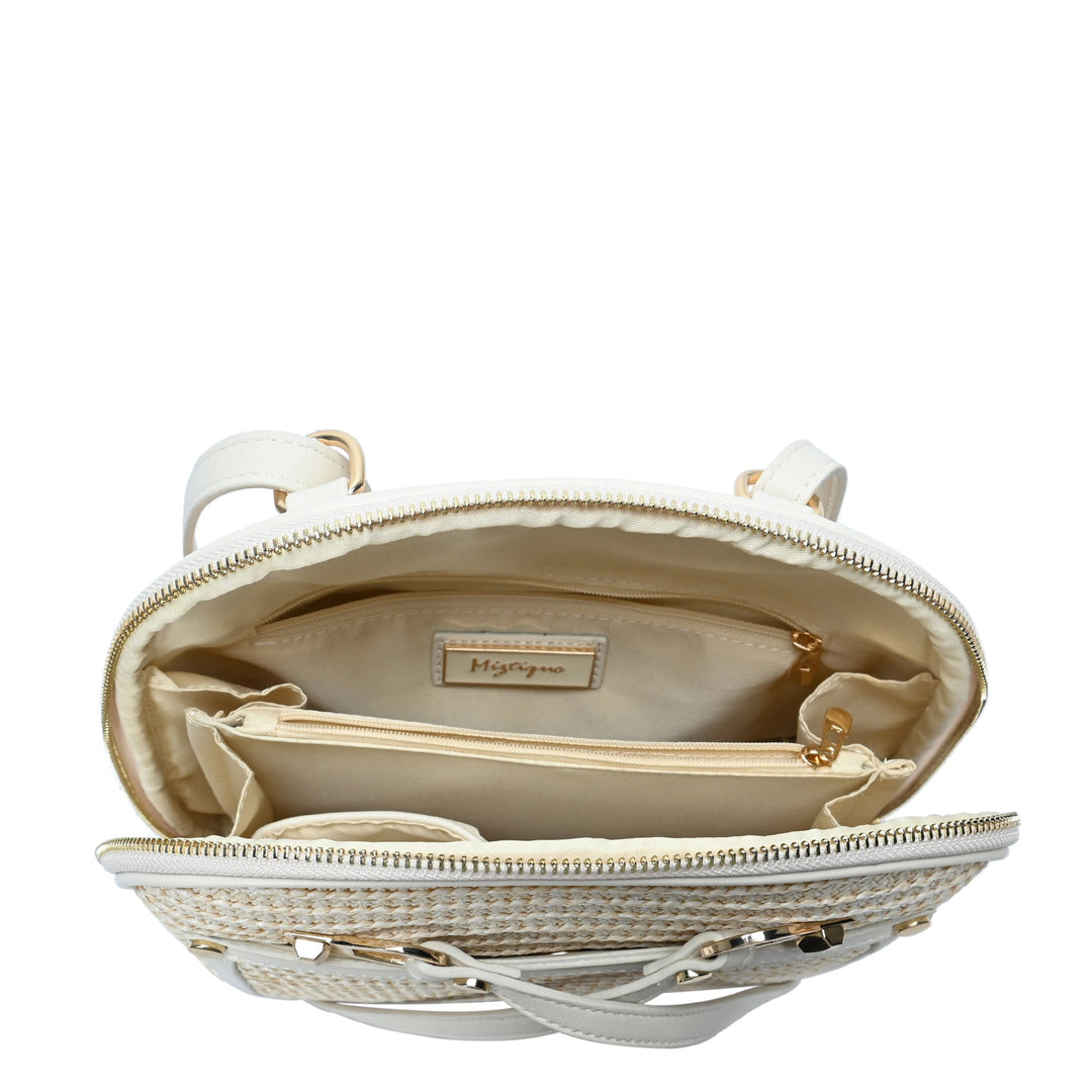 Daisy Straw Convertible Backpack – Chic Vegan Leather Straw Bag