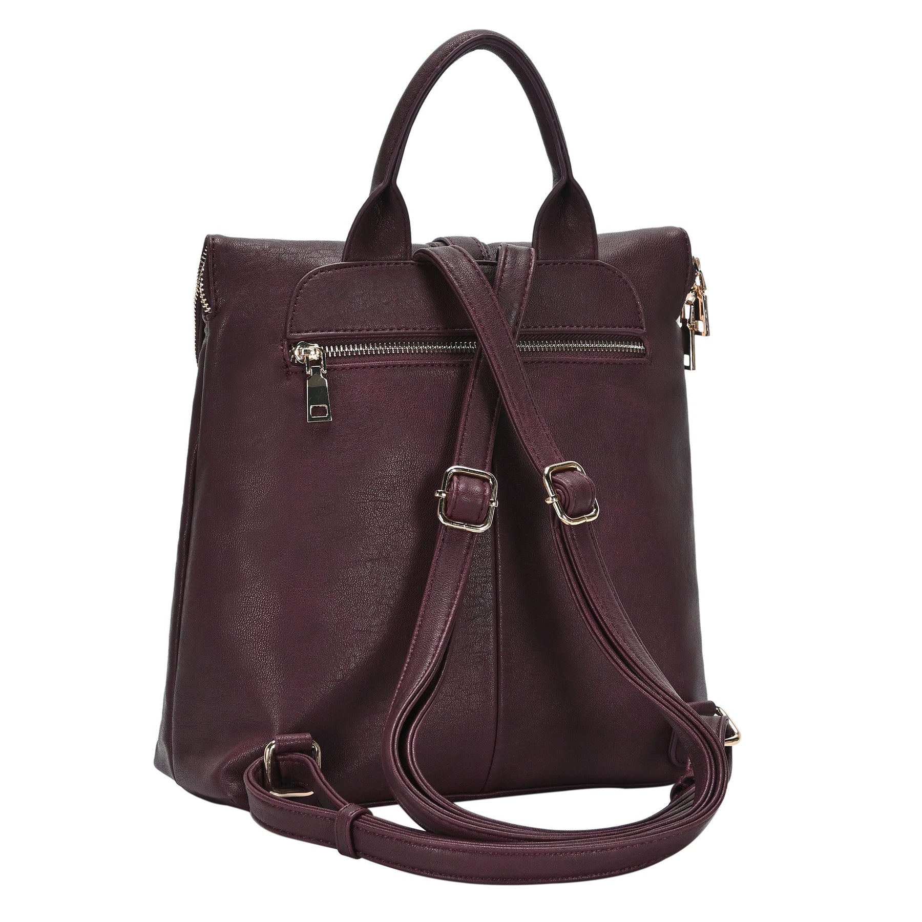 The Diana Vegan Leather Flap Over Backpack by Miztique – MMS Brands