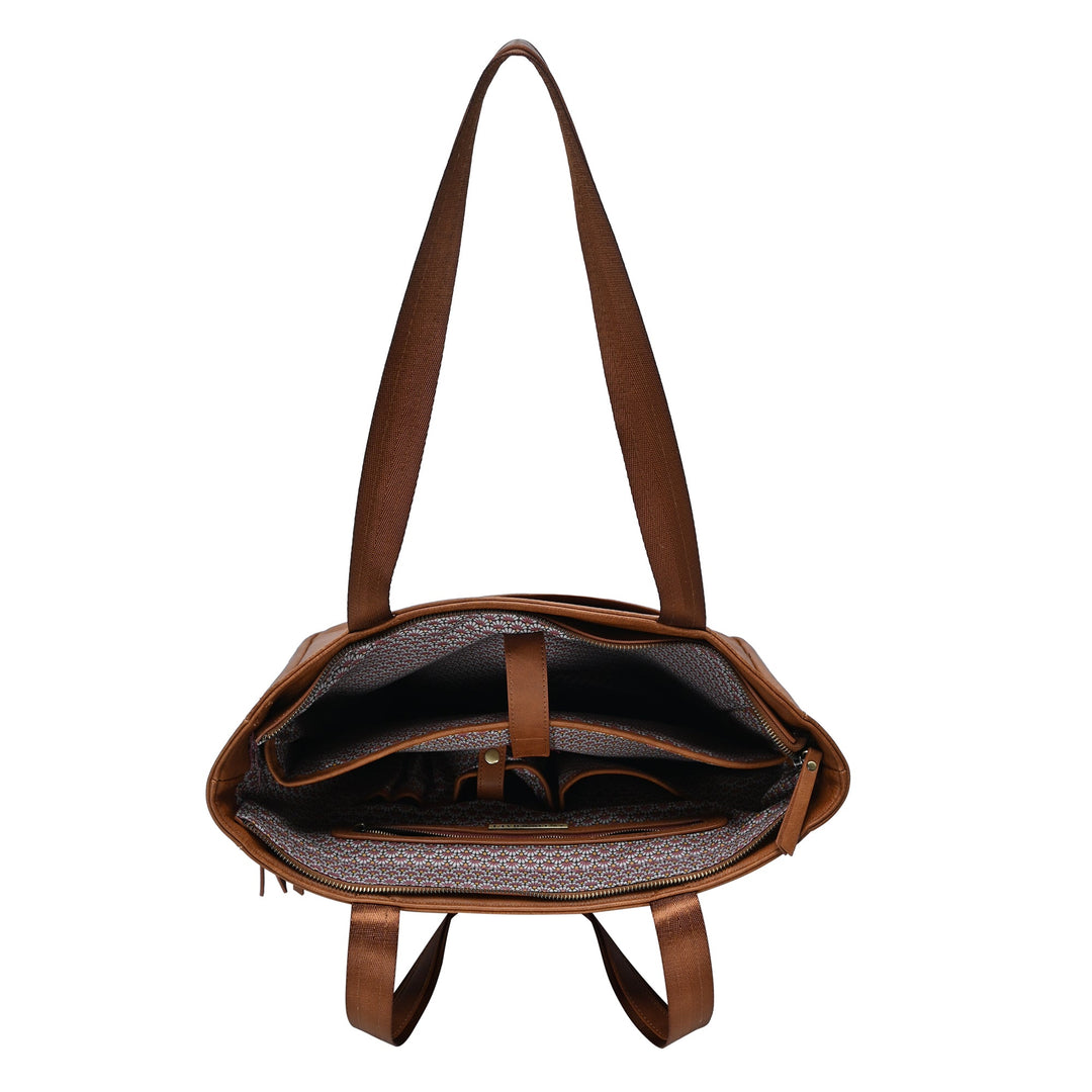 Harper Tote - Vegan Leather Brown