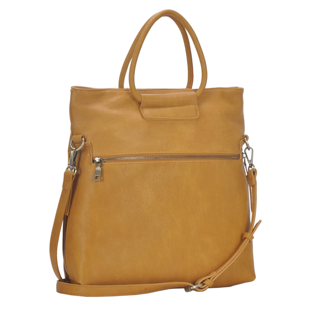 The Hazel Ring Handle Satchel Shoulder Bag by Sasha + Sofi Bone