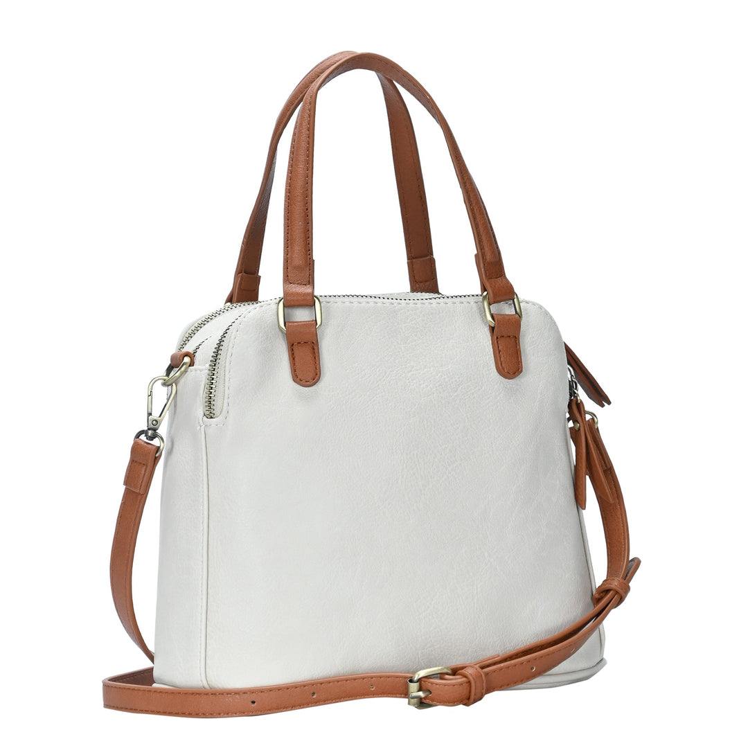 Sasha + Sofi - The Heather Triple Compartment Women's Crossbody Tote Purse