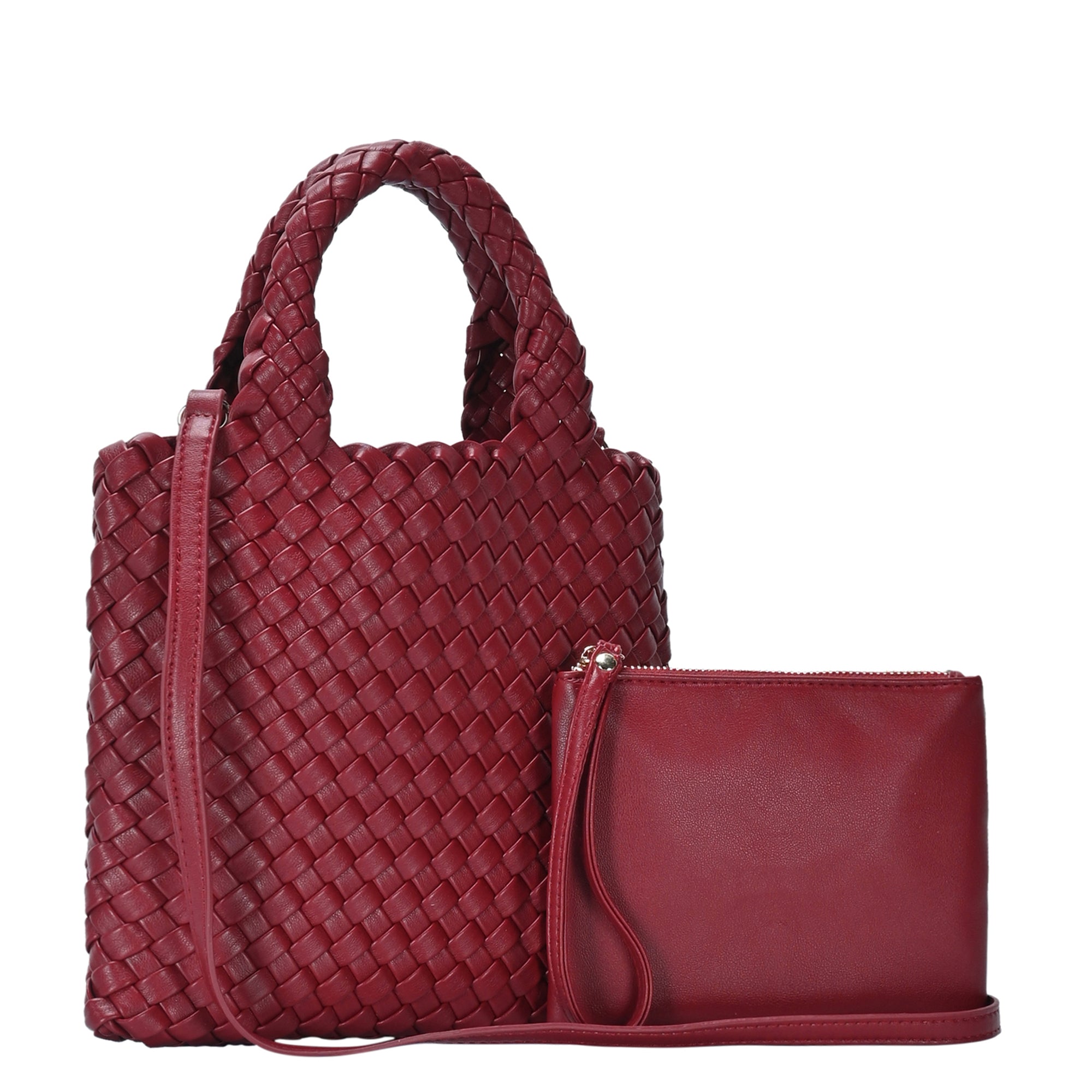 Melody 2 in 1 Woven Crossbody – Versatile Vegan Leather Bag – MMS
