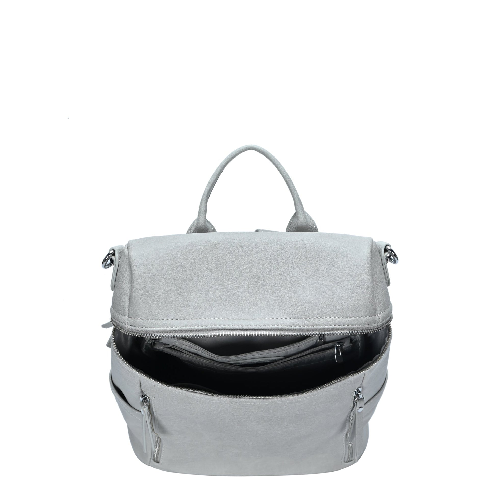 convertible backpack bag faux leather Nyra Webbing Strap Convertible Backpack Purse