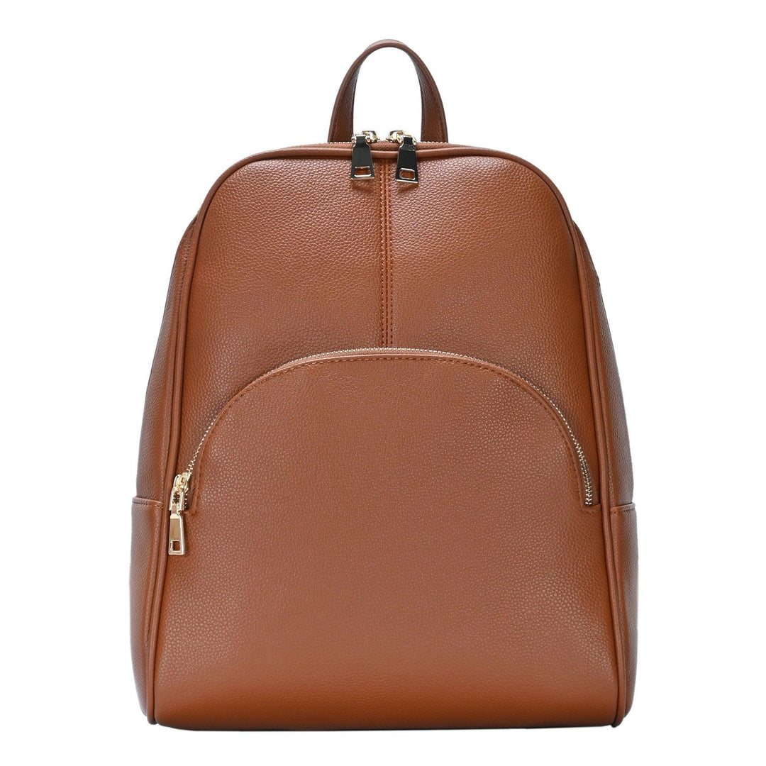 The Sofia Vegan Leather Mid-Sized Backpack by Sasha+Sofi Sand