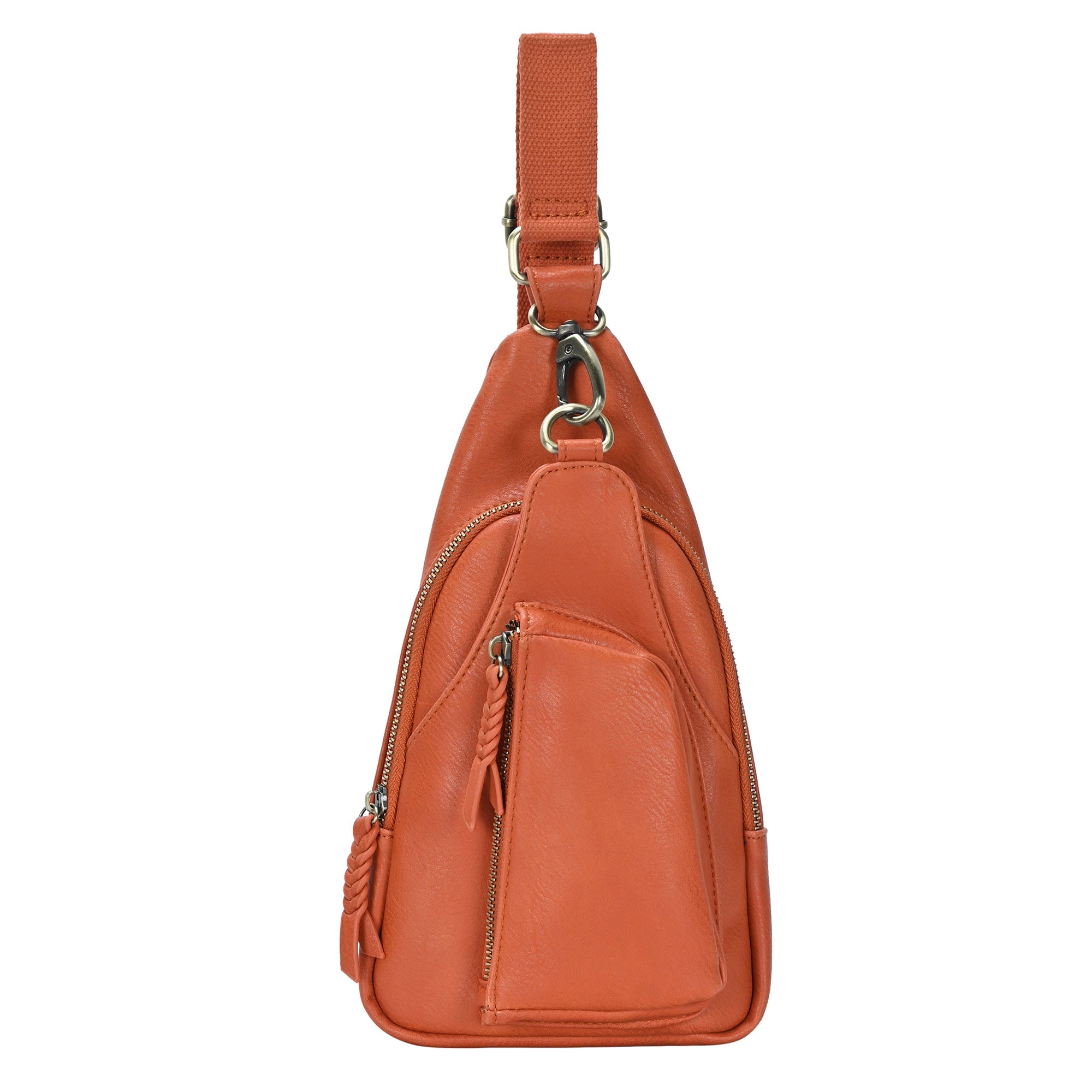 Tasha Crossbody Sling Bag – Vegan Leather, Adjustable Strap w