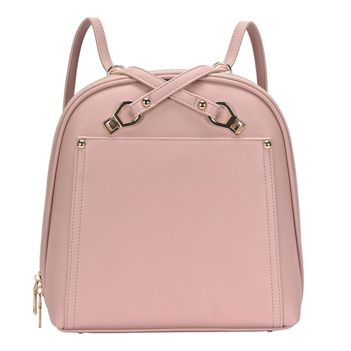 The Daisy Women's Convertible Backpack Purse by Miztique in Blush Front View of Handbag