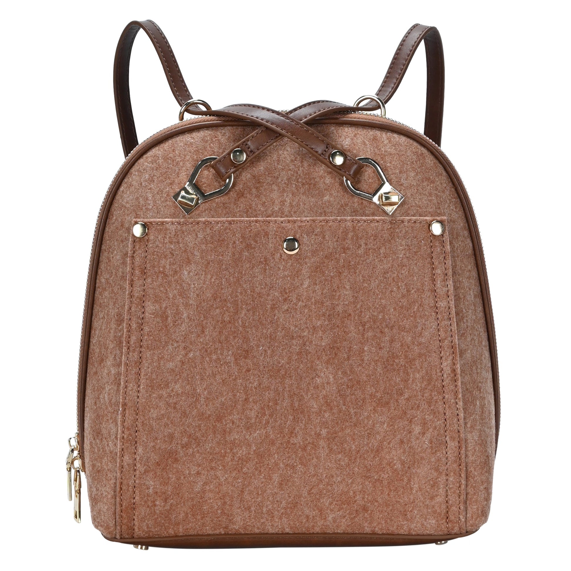 dasein faux leather convertible drawstring fashion backpack purse Convertible Felt Backpack Purse for Women