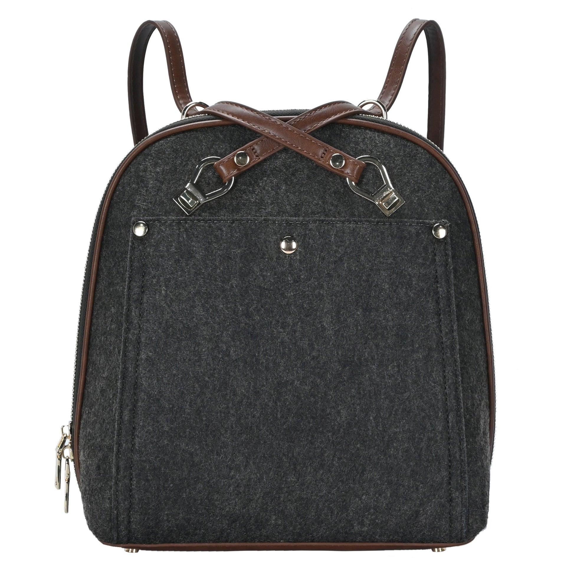 backpack felt leather Convertible Felt Backpack Purse for Women