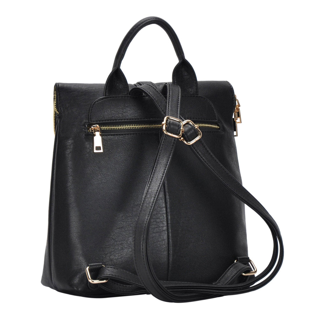 Backpack Purse La Terre Fashion Black Backpack Diana Backpack