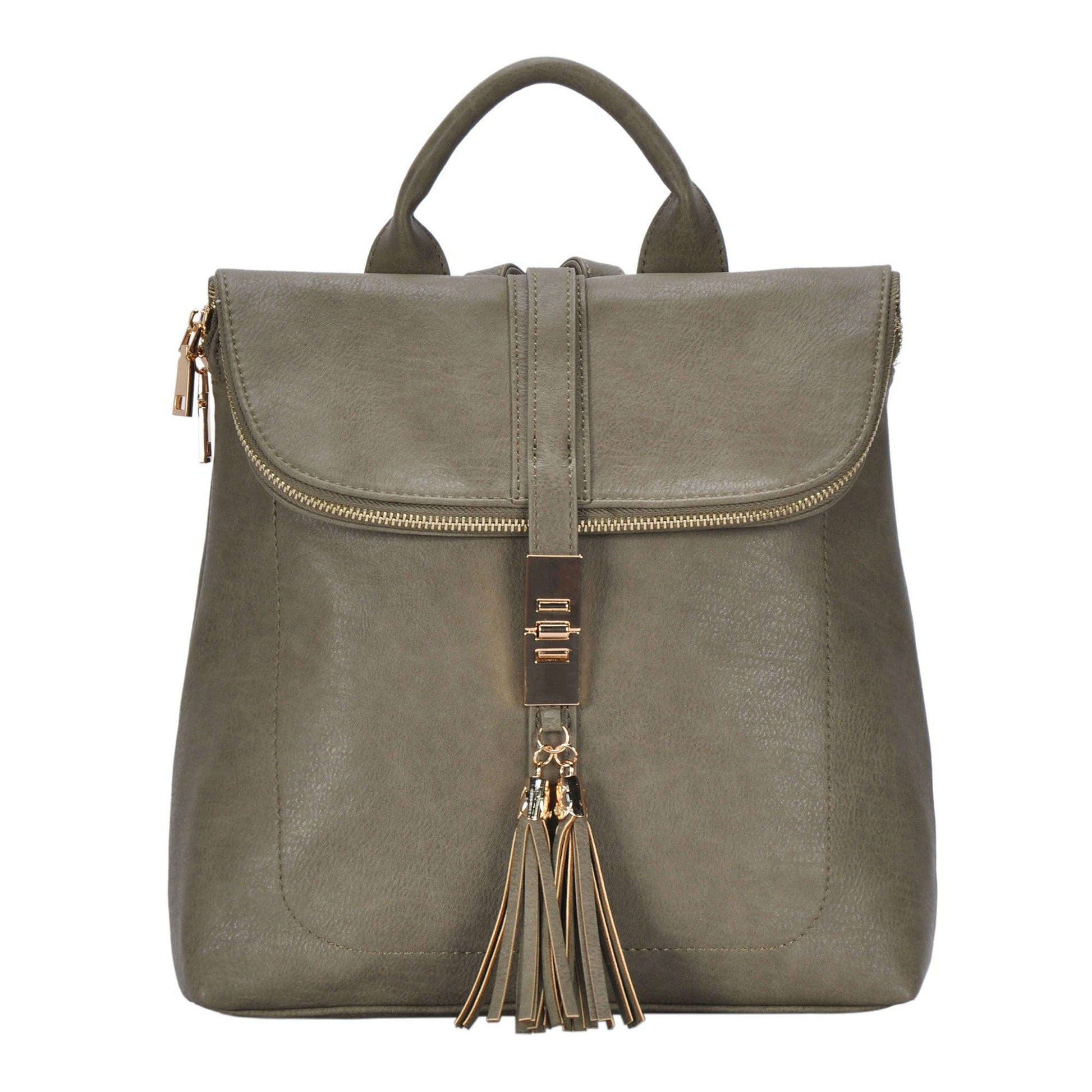 diana mini convertible backpack Diana Backpack – Chic Vegan Leather Bag with Tassel & Gold Hardware – MMS Brands