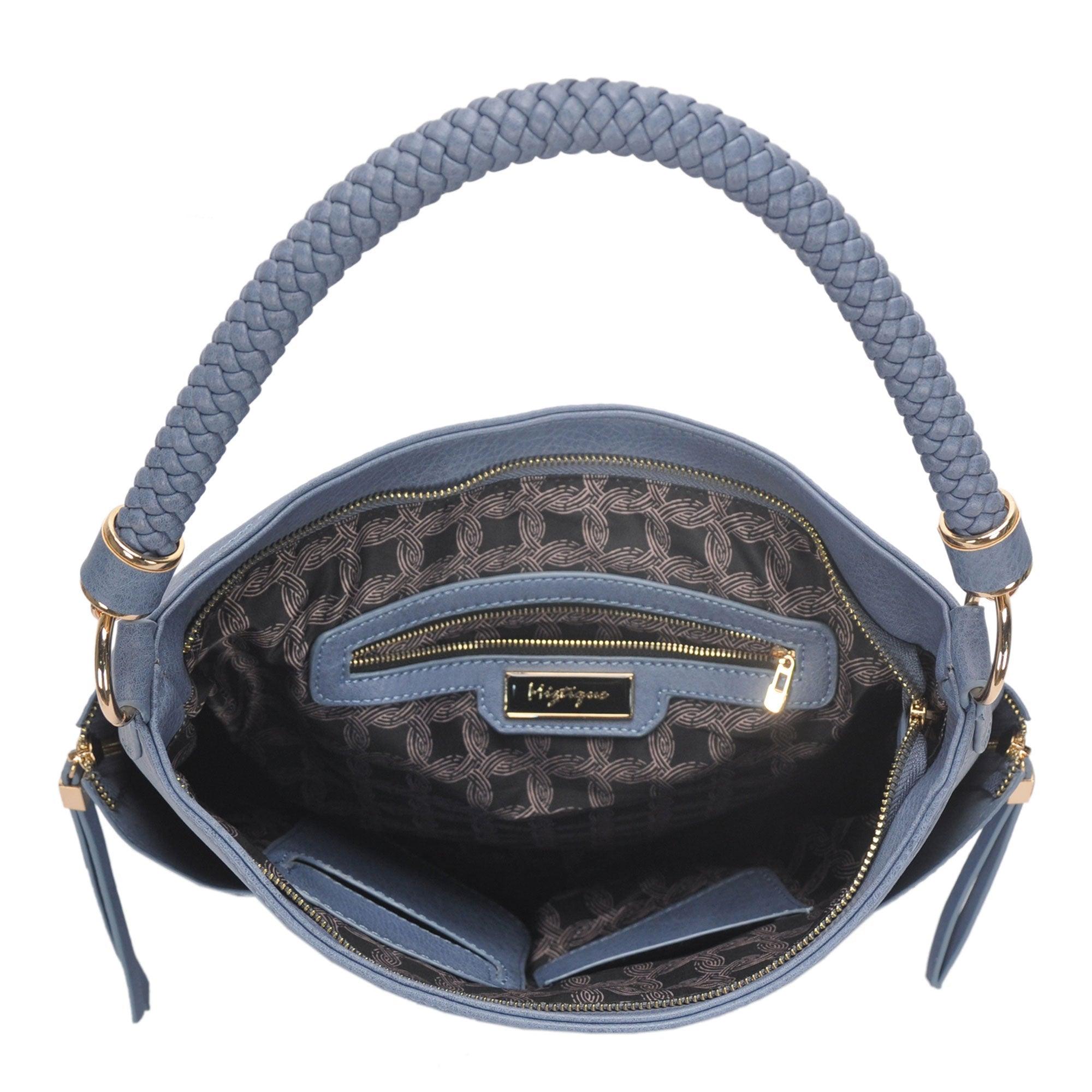 The Grace Rope Braid Handle Hobo by Miztique MMS Brands