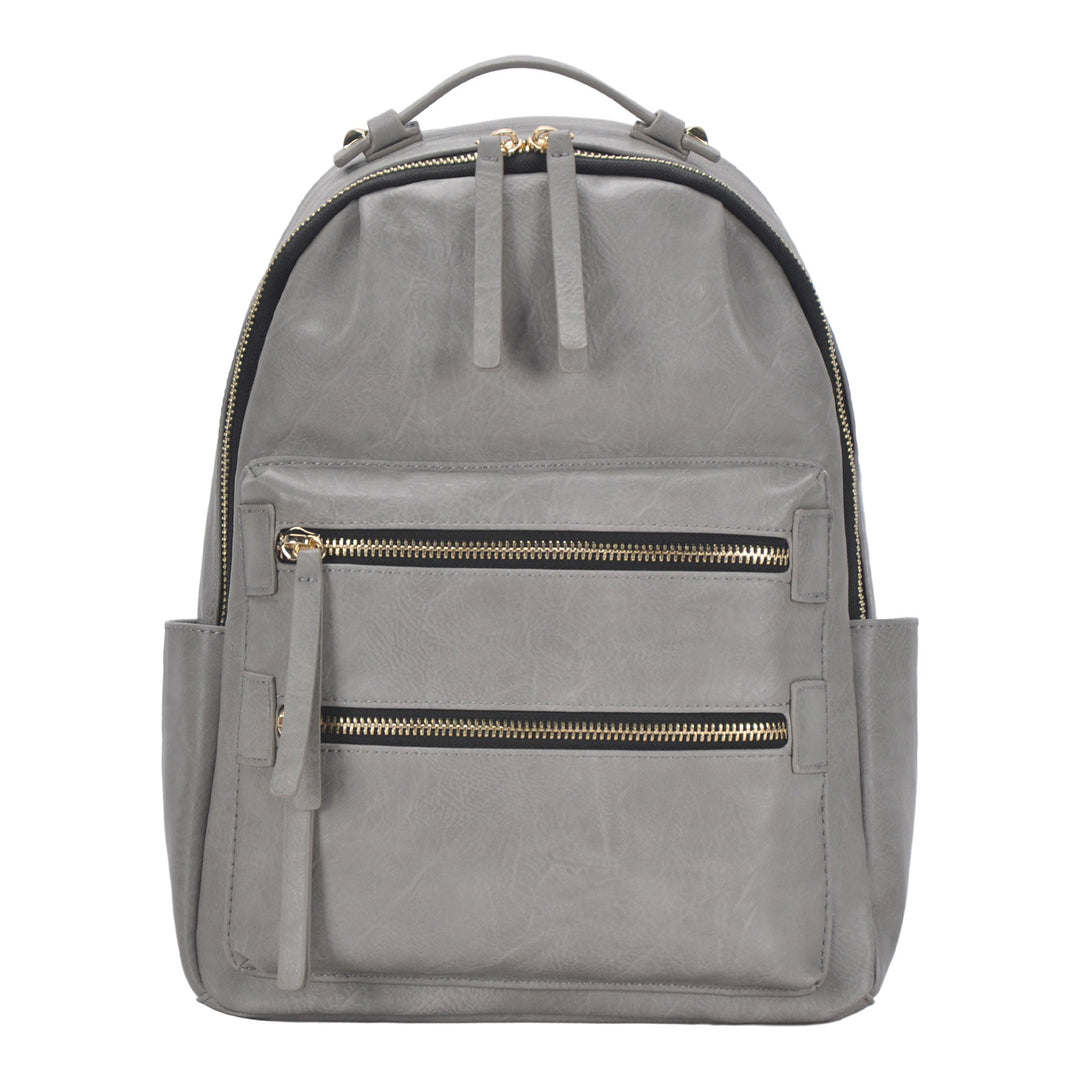 The Sofia Vegan Leather Mid-Sized Backpack by Sasha+Sofi Sand